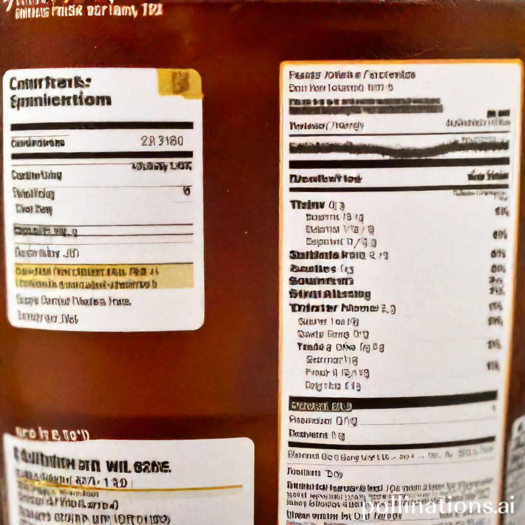 pure leaf sweet tea nutrition label